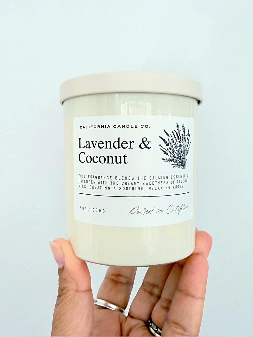 Leoben Company Lavender & Coconut Scented Candle - Cream